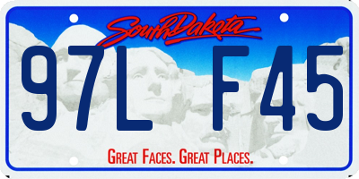 SD license plate 97LF45