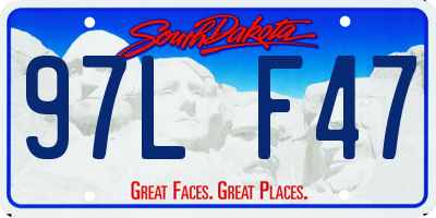 SD license plate 97LF47