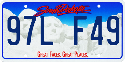 SD license plate 97LF49