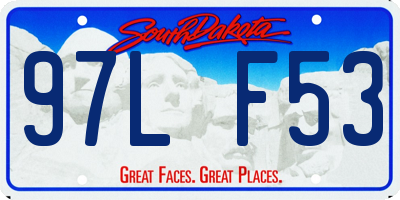 SD license plate 97LF53