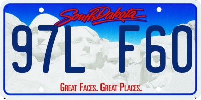 SD license plate 97LF60