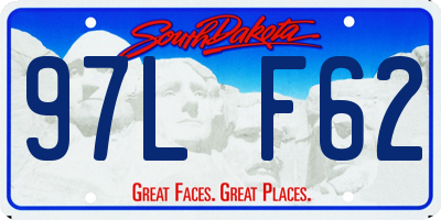 SD license plate 97LF62