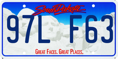 SD license plate 97LF63