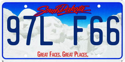 SD license plate 97LF66