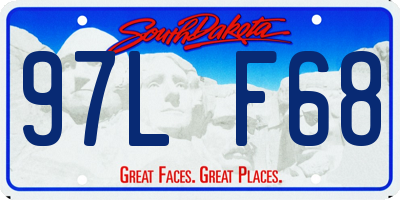 SD license plate 97LF68