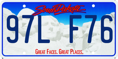 SD license plate 97LF76