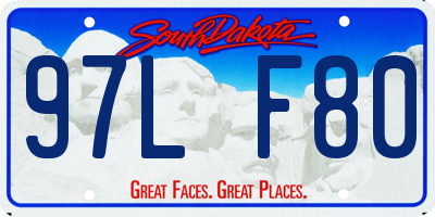 SD license plate 97LF80