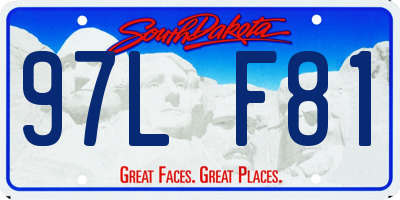 SD license plate 97LF81