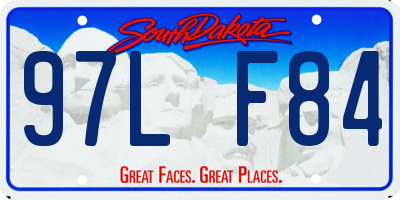 SD license plate 97LF84