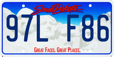 SD license plate 97LF86