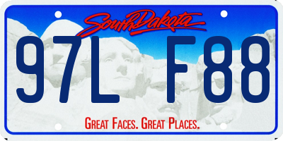 SD license plate 97LF88