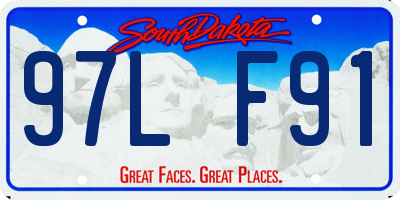 SD license plate 97LF91