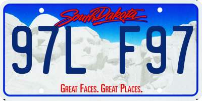 SD license plate 97LF97