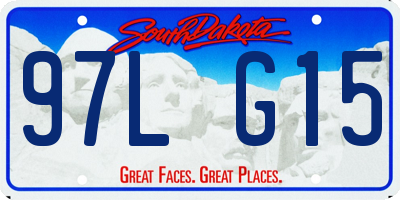 SD license plate 97LG15