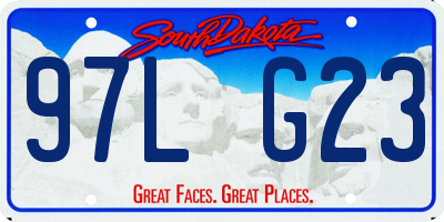 SD license plate 97LG23