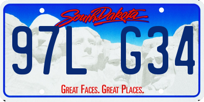 SD license plate 97LG34