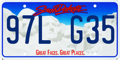SD license plate 97LG35
