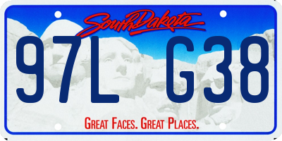 SD license plate 97LG38