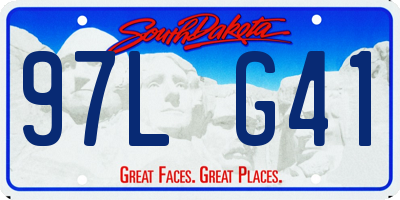 SD license plate 97LG41