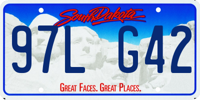 SD license plate 97LG42