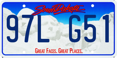 SD license plate 97LG51