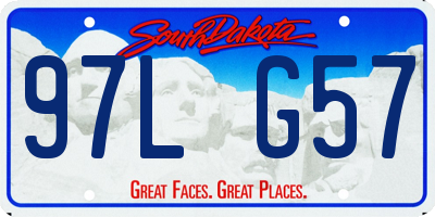 SD license plate 97LG57
