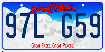 SD license plate 97LG59