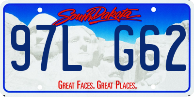 SD license plate 97LG62