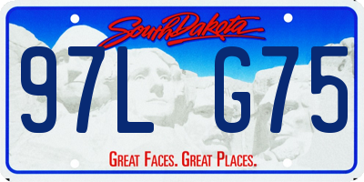 SD license plate 97LG75