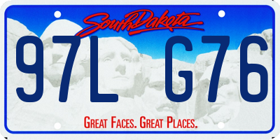 SD license plate 97LG76