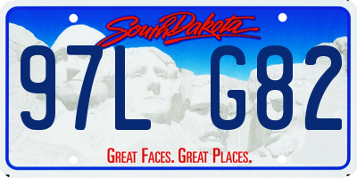 SD license plate 97LG82