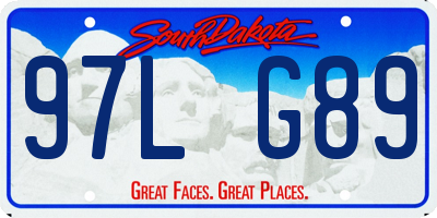 SD license plate 97LG89