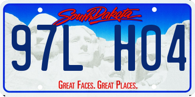 SD license plate 97LH04