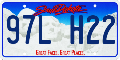 SD license plate 97LH22