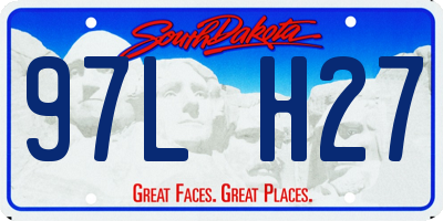SD license plate 97LH27