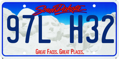 SD license plate 97LH32