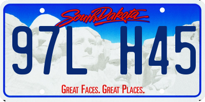 SD license plate 97LH45