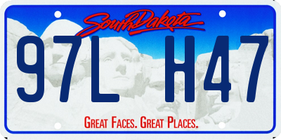 SD license plate 97LH47