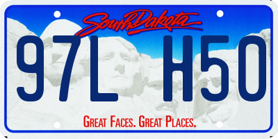 SD license plate 97LH50