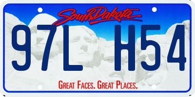 SD license plate 97LH54