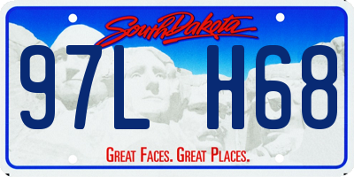 SD license plate 97LH68