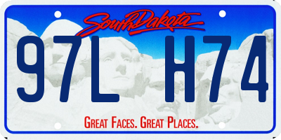 SD license plate 97LH74