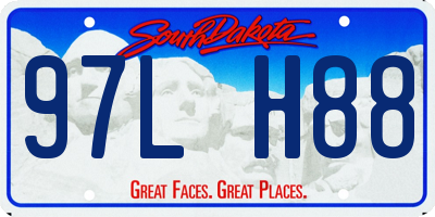 SD license plate 97LH88