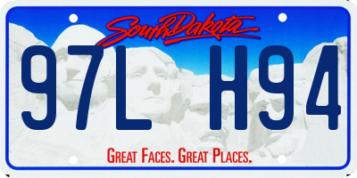 SD license plate 97LH94