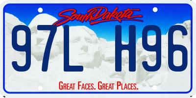 SD license plate 97LH96