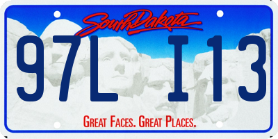 SD license plate 97LI13