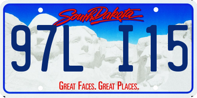 SD license plate 97LI15