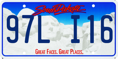 SD license plate 97LI16