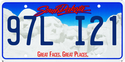 SD license plate 97LI21