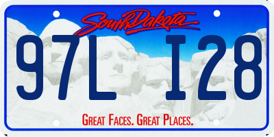 SD license plate 97LI28